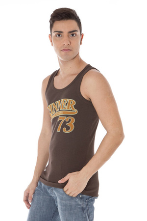 ZUELEMENTS BROWN MEN&#39;S TANK