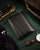 A large, leather men's wallet without fastening - Peterson