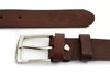 Beltimore full grain leather narrow men's belt brown A79 : Colors - brown, beige, Strap size - r.85-100 cm