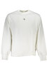 CALVIN KLEIN WHITE MEN&#39;S SWEATSHIRT WITHOUT ZIP