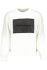 CALVIN KLEIN WHITE MEN&#39;S SWEATSHIRT WITHOUT ZIP