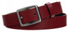 Leather women's belt with a classic buckle in silver color - Rovicky