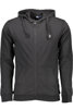 SERGIO TACCHINI MEN&#39;S BLACK SWEATSHIRT WITH ZIP