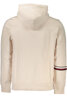 TOMMY HILFIGER MEN&#39;S BEIGE ZIPLESS SWEATSHIRT