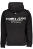 TOMMY HILFIGER MEN&#39;S BLACK ZIPLESS SWEATSHIRT