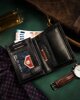 Vertical men's wallet made of natural leather - Peterson