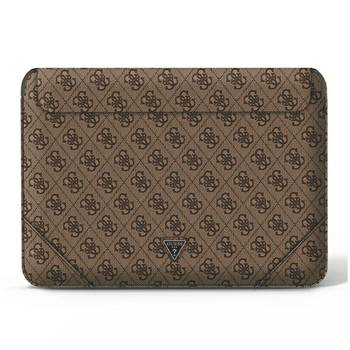 Guess Sleeve GUCS16P4TW 16" brązowy /brown 4G Uptown Triangle logo