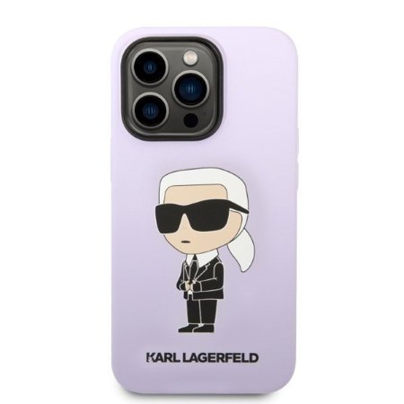 Karl Lagerfeld KLHCP14XSNIKBCU iPhone 14 Pro Max 6,7" hardcase purpurowy/purple Silicone Ikonik
