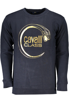 CAVALLI CLASS BLAUES SWEATSHIRT FÜR HERREN MIT REISSVERSCHLUSS