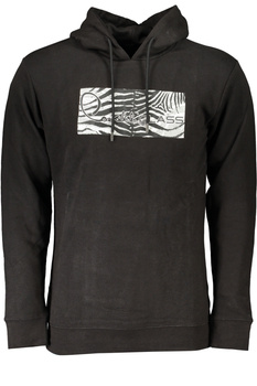 CAVALLI CLASS SCHWARZES HERREN-SWEATSHIRT MIT ZIP-OUT