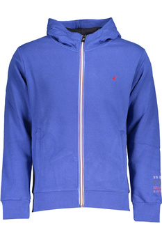 US GRAND POLO HERREN-SWEATSHIRT MIT BLAUEM ZIP