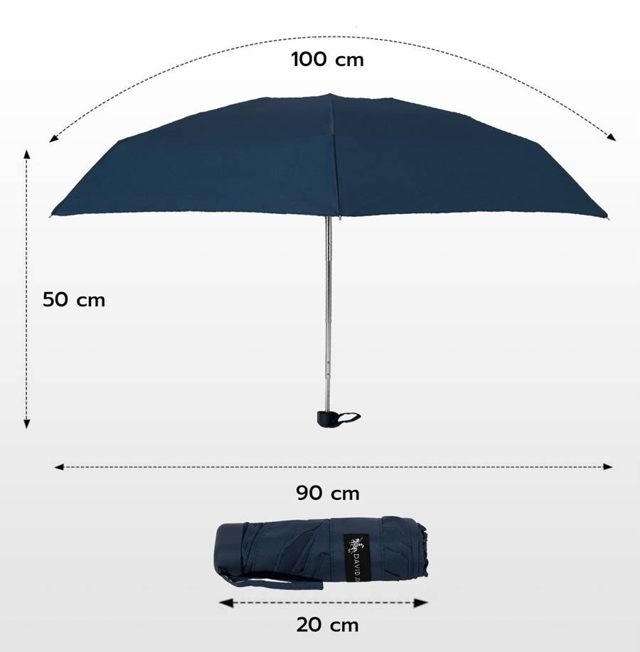 Ein kleiner, kompakter Regenschirm in einem eleganten Cover - David Jones