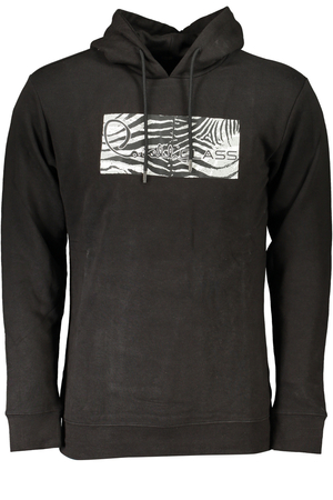 CAVALLI CLASS SCHWARZES HERREN-SWEATSHIRT MIT ZIP-OUT