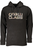 CAVALLI CLASS SCHWARZES HERREN-SWEATSHIRT MIT ZIP-OUT