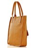 Torebka shopper z kieszeniami MAZZINI - Ravenna brąz camel