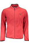 GIAN MARCO VENTURI MEN&#39;S RED ZIP SWEATSHIRT