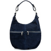 Navy blue Vera Pelle Suede A4 Leather Handbag K51 bag