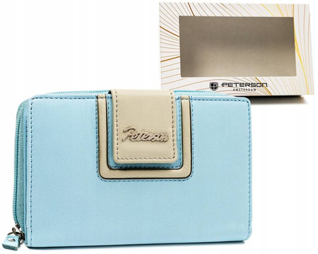 Leather spacious women's wallet Peterson RFID