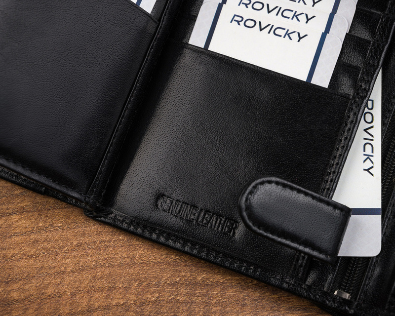 Große, elegante Leder-Herrenbrieftasche Rovicky RFID