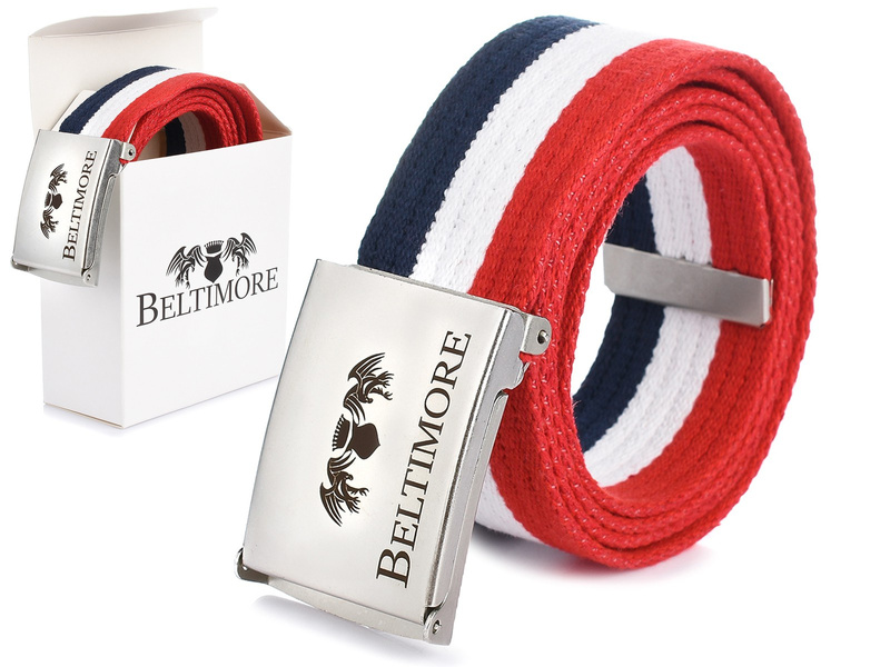 Beltimore men's long 3-color parchment belt box W30