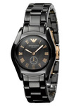 Women's elegant black watch from the ARMANI brand