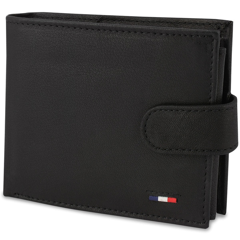 Men's leather wallet classic black Baltimore D43