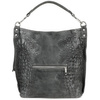 Grey suede leather handbag women's shopper W10