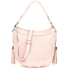 Powder pink Women's leather bag tassel A5 fashionable L81.