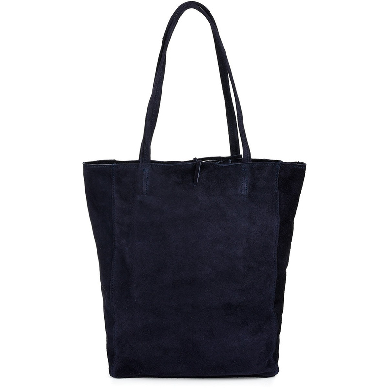 Navy Blue Women's Italian Leather Bag A4 Trouser Bag W18