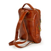 Large, spacious city backpack made of genuine leather