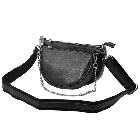 A shapely, roomy women's leather messenger bag