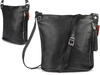 Vera Pelle Handtasche Leder Frauen schwarz T55