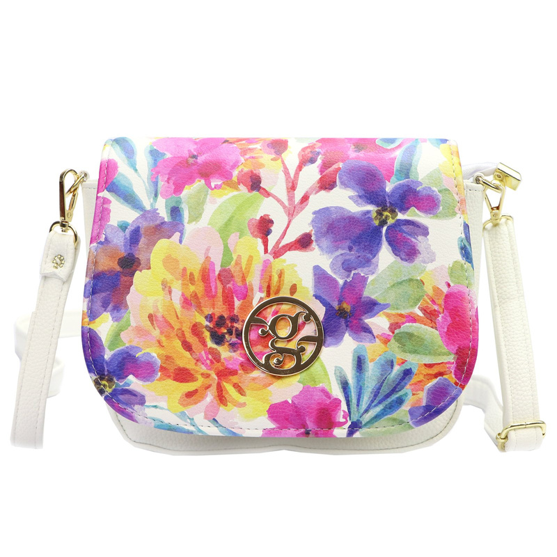 Damen Öko-Leder Handtasche Gregorio SI1099 FLOWER