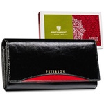 Women's genuine leather wallet Peterson PTN PL-467 MULTI