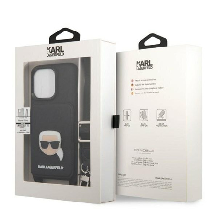 Karl Lagerfeld KLHCP13LSAKHPK iPhone 13 Pro / 13 6,1" hardcase Saffiano Metal Karl Head