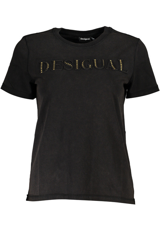 DESIGUAL WOMEN&#39;S SHORT SLEEVE T-SHIRT BLACK