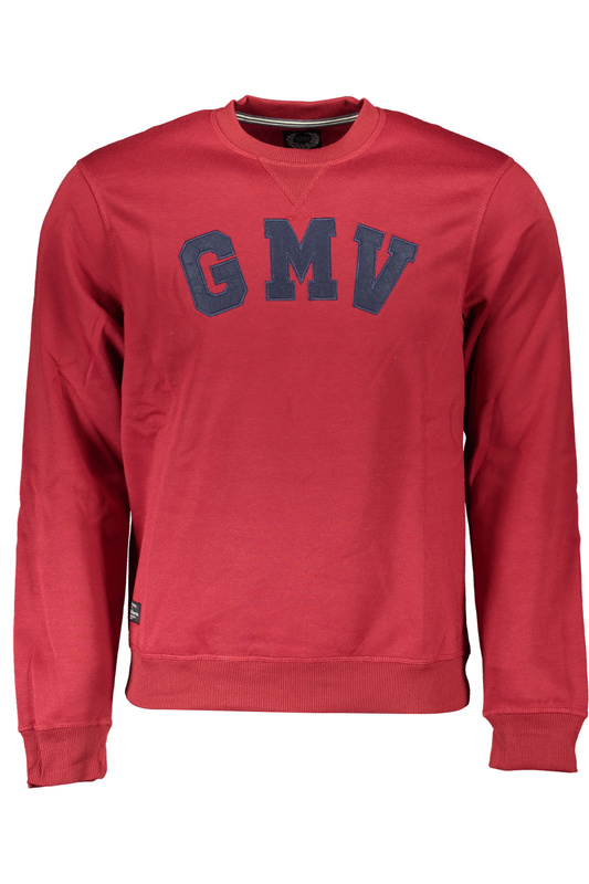 GIAN MARCO VENTURI MEN&#39;S RED ZIP-OUT SWEATSHIRT