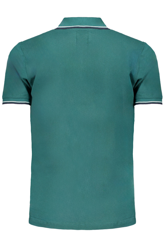 GIAN MARCO VENTURI GREEN MEN&#39;S SHORT SLEEVED POLO SHIRT