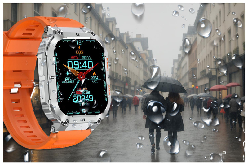 SMARTWATCH MĘSKI Gravity GT6-4 - WYKONYWANIE POŁĄCZEŃ, MONITOR SNU (sg020d)