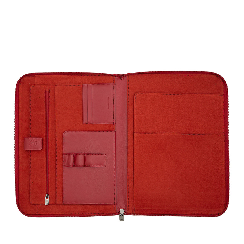 A4 men’s zipped folder Nappa Paper by Nuvola Pelle, made in genuine leather with zip around. Suitable for A4 block notes, organiser and multi compartments.