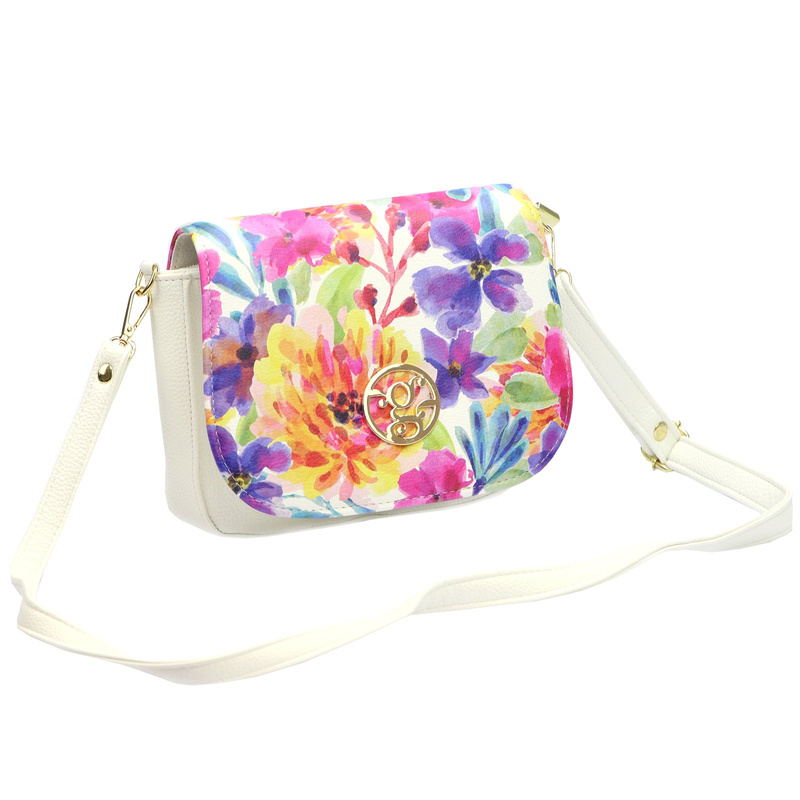 Damen Öko-Leder Handtasche Gregorio SI1099 FLOWER