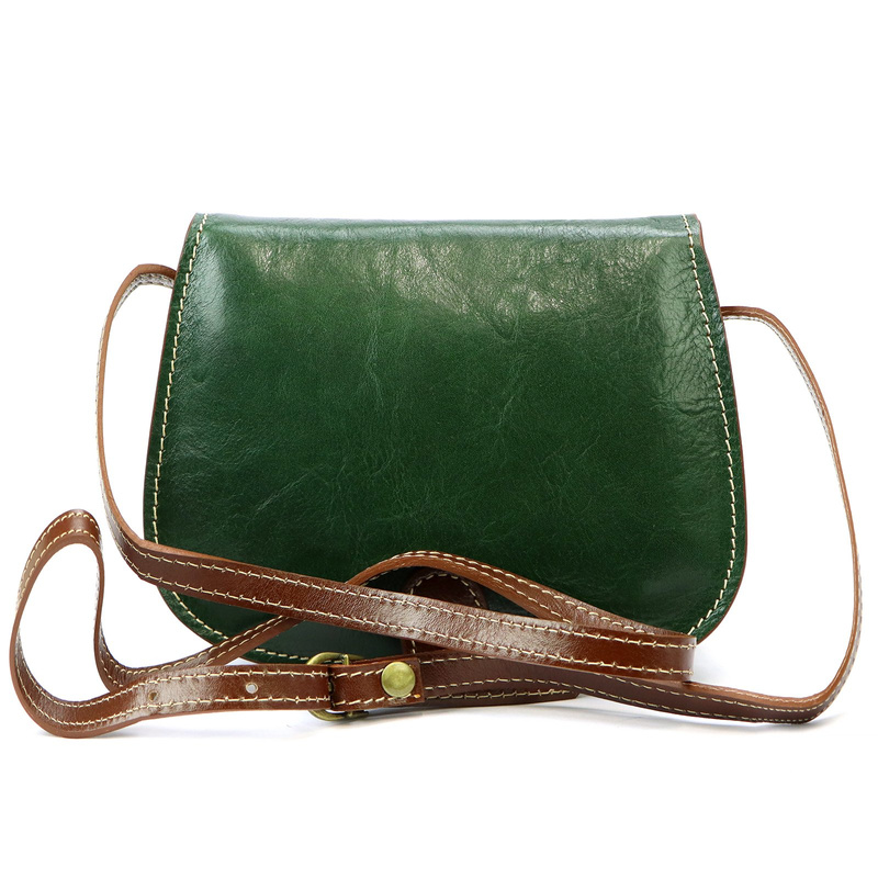 Elegant leather women's crossbody bag