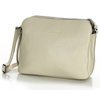 Torebka skórzana crossbody listonoszka dwie komory - MARCO MAZZINI ivory beżowa