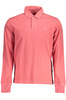 GANT MEN&#39;S RED LONG SLEEVE POLO SHIRT