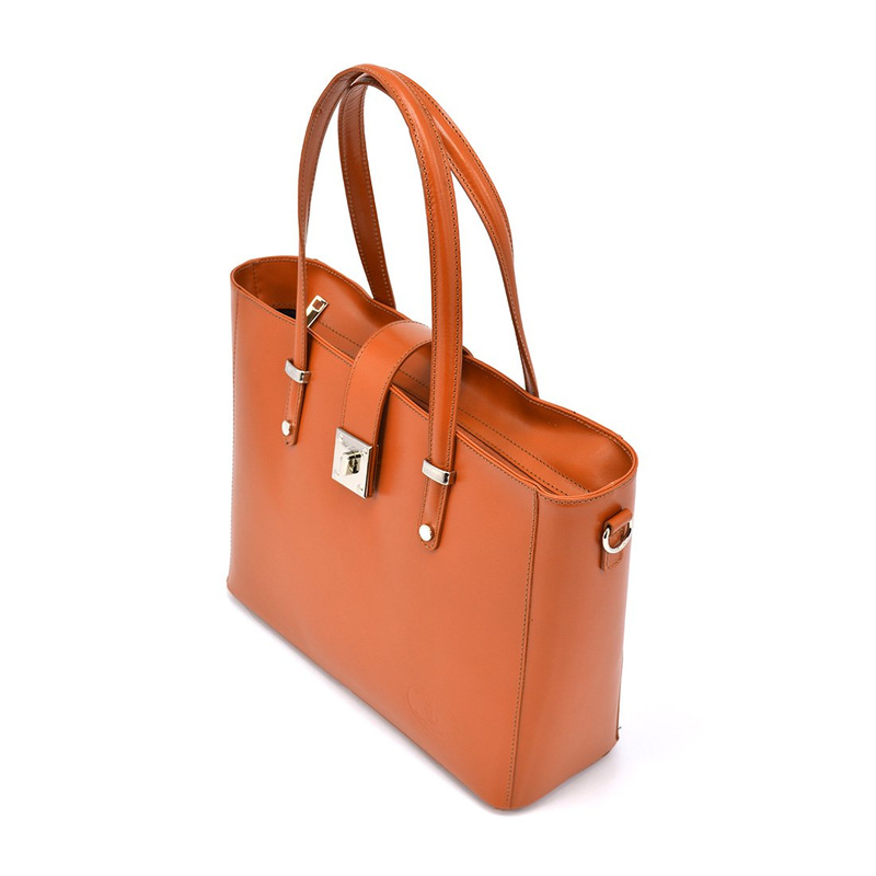 Large women's shopper bag, perfect for work, leather