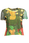 KURZARM-T-SHIRT DAMEN DESIGUAL GRÜN