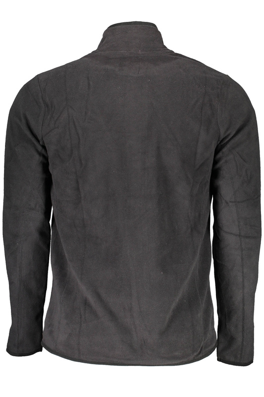 GIAN MARCO VENTURI MEN&#39;S BLACK SWEATSHIRT WITH ZIP