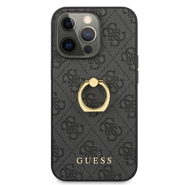 Guess GUHCP13X4GMRGR iPhone 13 Pro Max 6,7" szary/grey hardcase 4G with ring stand