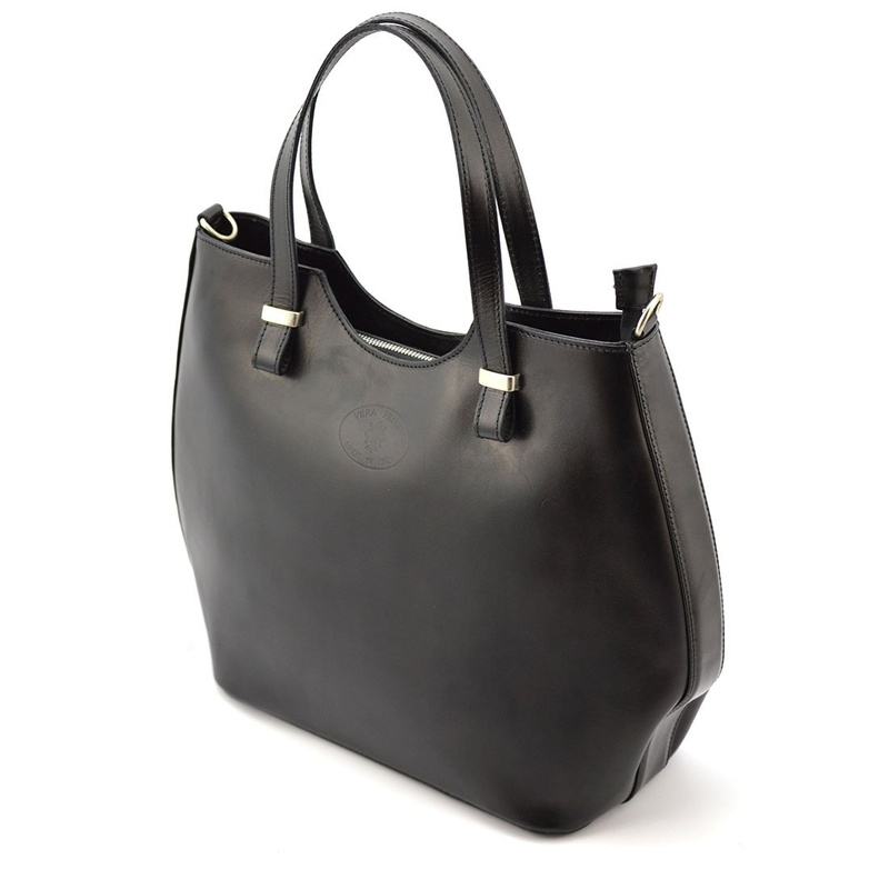 Elegant, stylish, large leather handbag