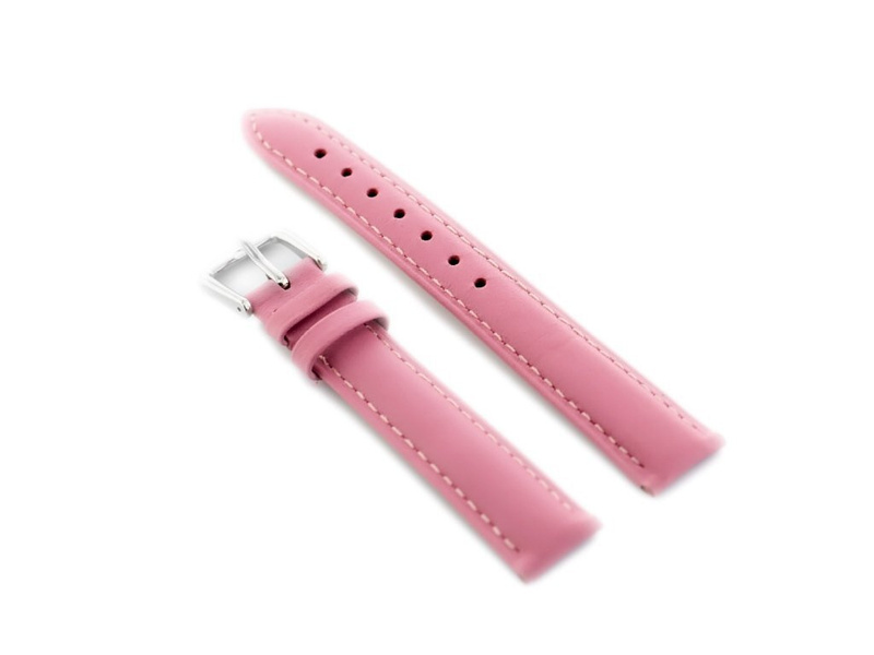 W94 leather watch strap - pink - 14mm